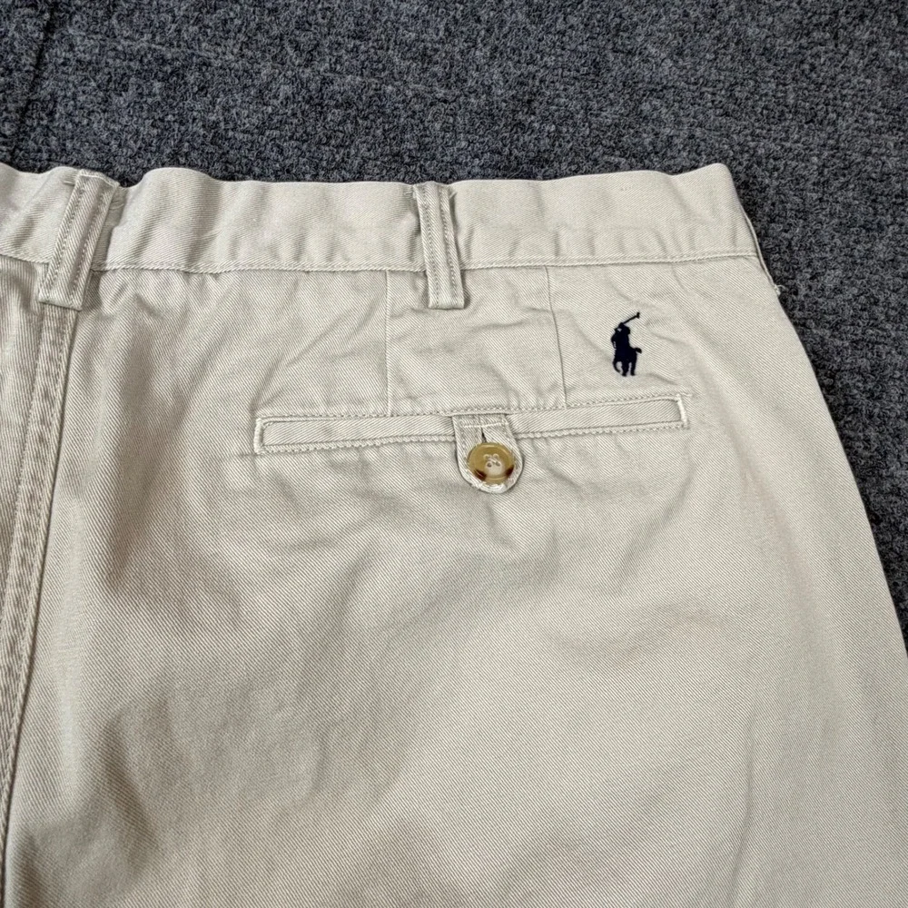 Polo Ralph Lauren Mens Classic Fit Chino Pants Tan Khaki 36x32 Cotton Trousers‎